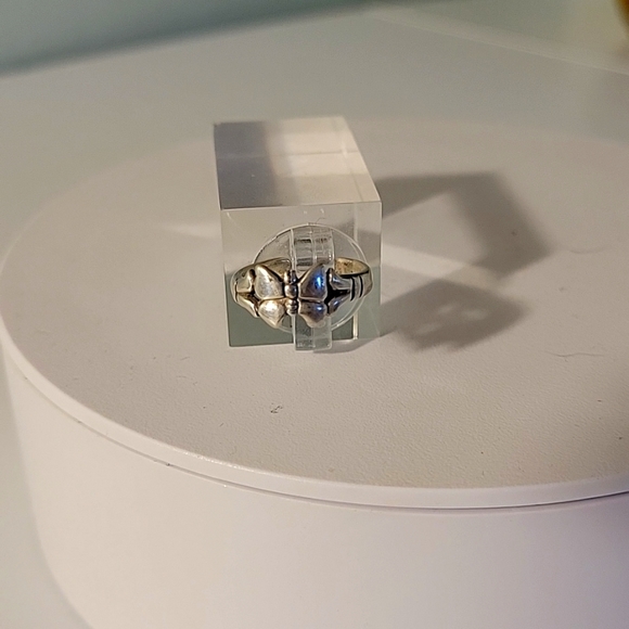 .925 TOE RING SOLID STERLING SILVER BUTTERFLY - Picture 2 of 8